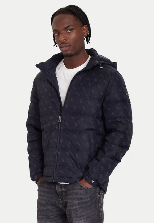 Jaqueta Puffer Monograma Azul Marinho