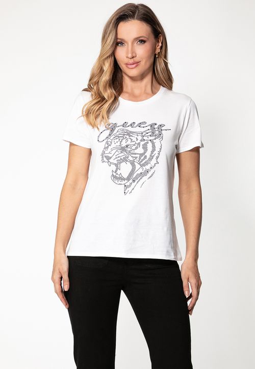 Camiseta Tiger Cristais Eco Branco