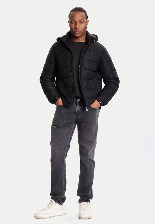 Jaqueta Puffer Monograma Preto