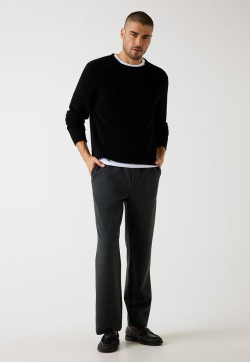 Suéter de Tricot Eco Logo Relevo Preto