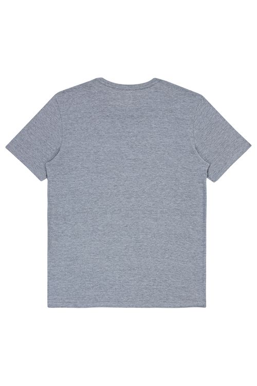 T-shirt Masc Guess Logo Decote Careca Cinza
