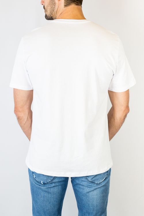 T-shirt Masc Guess Logo H Branco