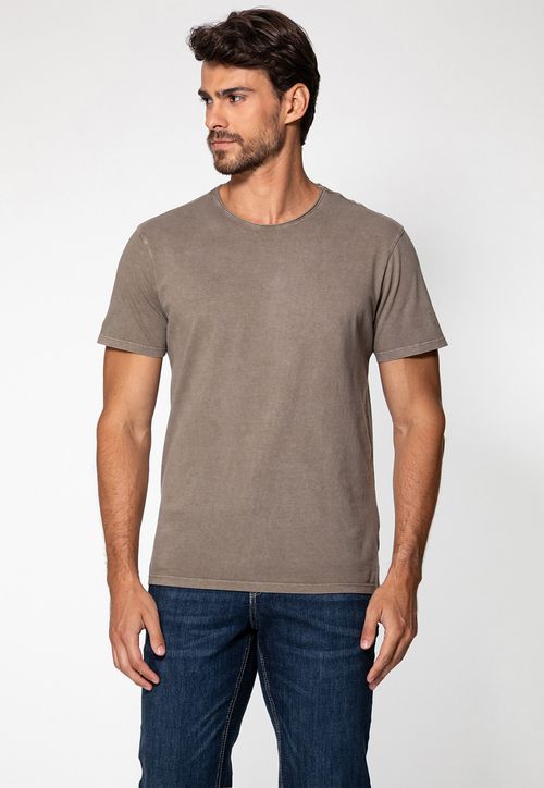 Camiseta Decote A Fio Marrom