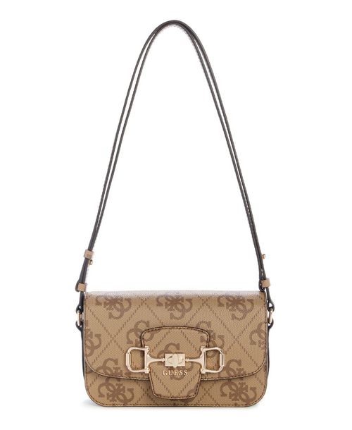 Bolsa Janie Logo Transversal Flap Bege