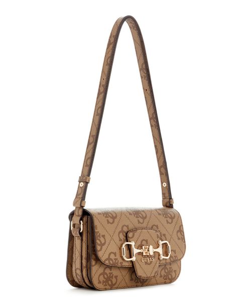 Bolsa Janie Logo Transversal Flap Bege