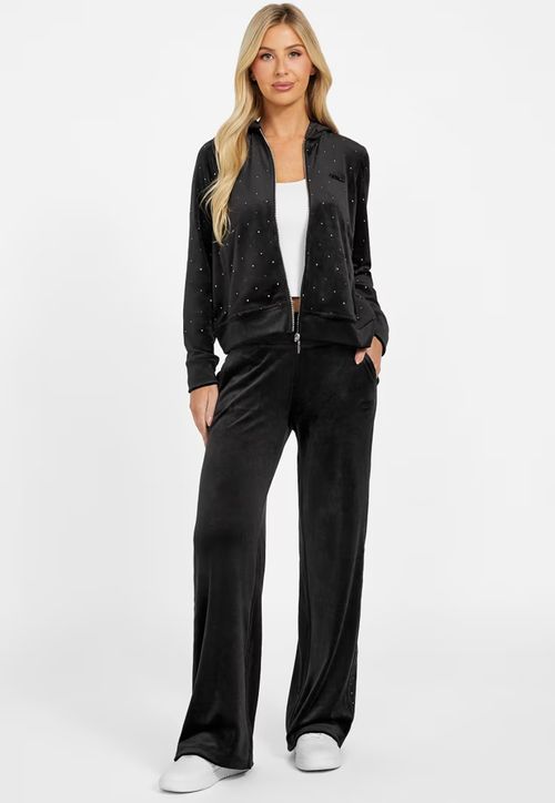 Calça Plush Velour Wide Leg Preto