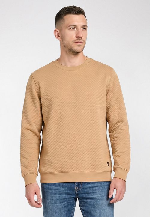 Blusa de Tricot Manga Longa Bege