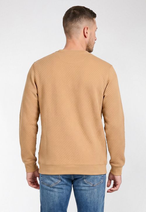 Blusa de Tricot Manga Longa Bege