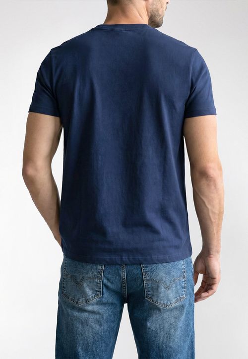 Camiseta Logo Guess Embossed Azul Escuro