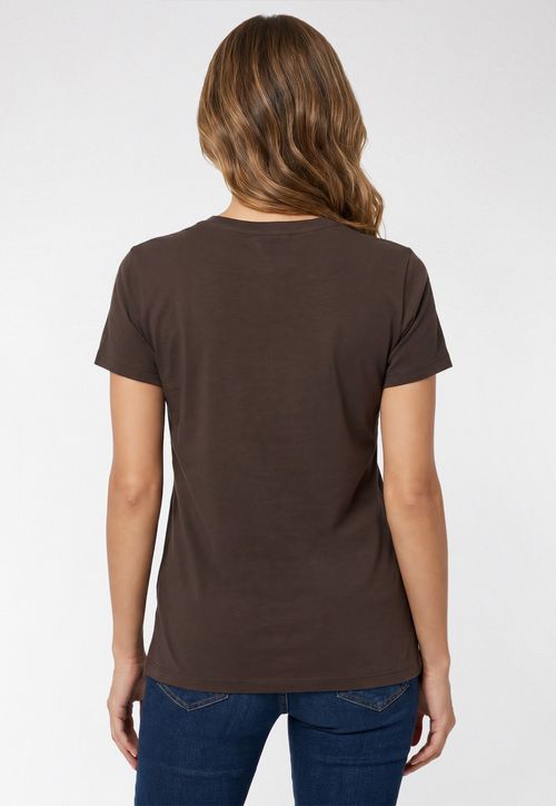 Camiseta Guess Silk Foil Marrom