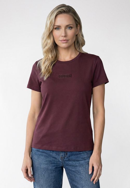 Camiseta Bordado Guess Los Angeles Bordô