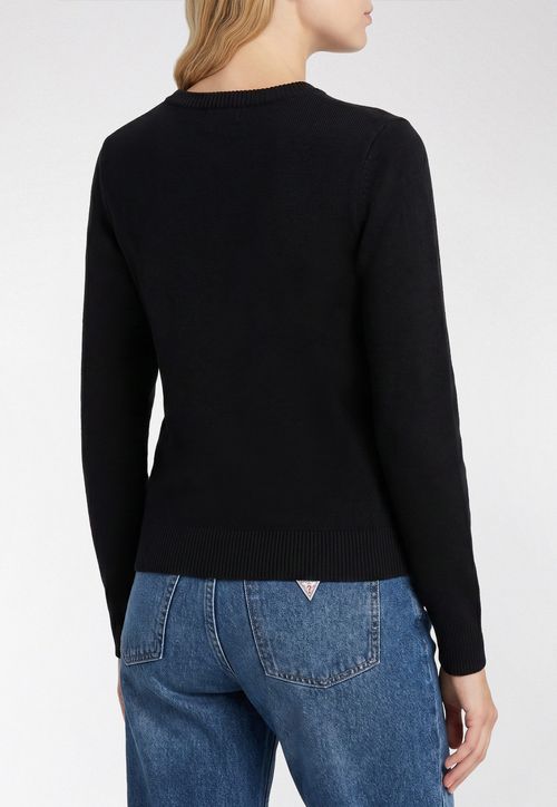 Blusa de Tricot Manga Longa 4G Full Preto