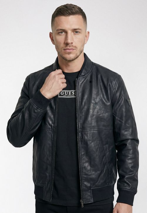 Jaqueta Bomber Guess Masculina Preta