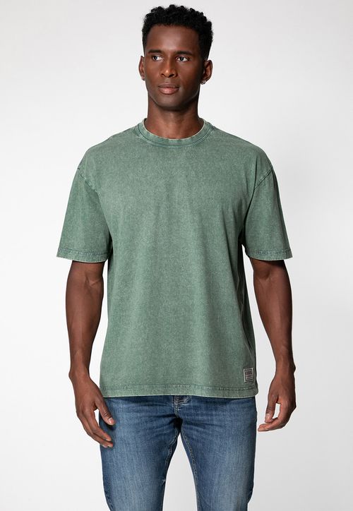 Camiseta Marmorizada Eco Verde Escuro