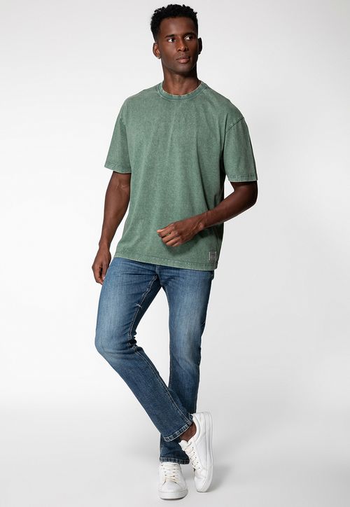 Camiseta Marmorizada Eco Verde Escuro