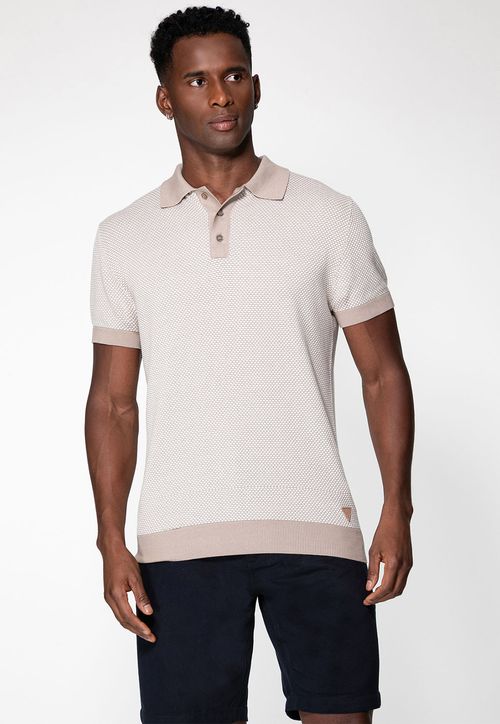 Camisa Polo Tricot Eco Bege