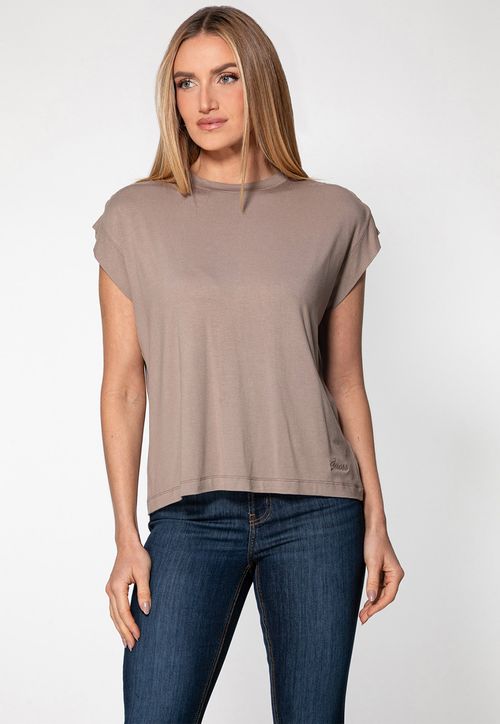 Blusa Viscose Manga Japonesa Bege