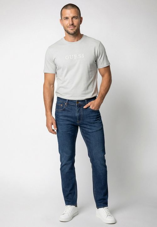 Calça Jeans Slim Straight Azul Escuro