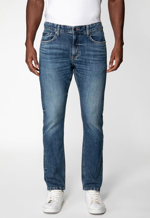 Calça Jeans Slim Tapered Azul
