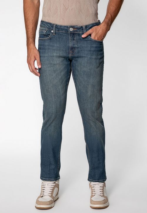 Calça Jeans Slim Straight Azul