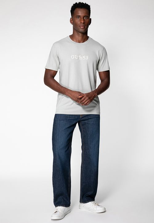 Calça Jeans Relaxed Straight Azul Escuro