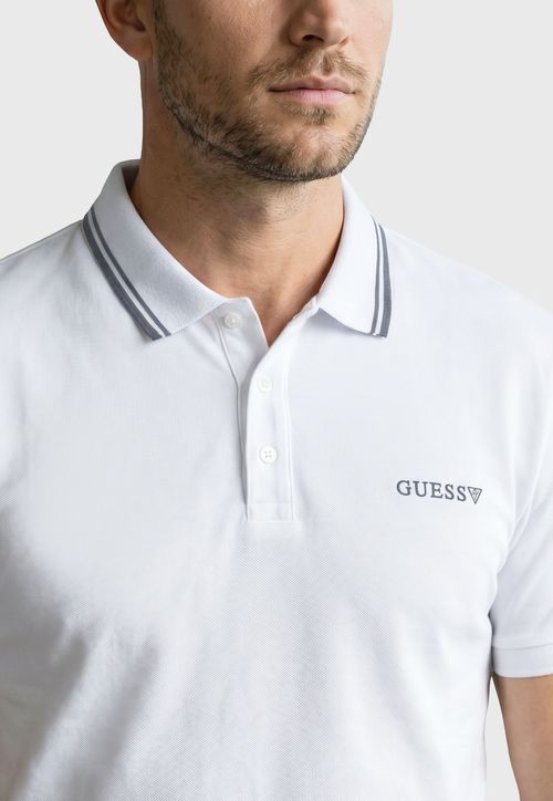 Camisa Polo Silk Frisos Gola Branco