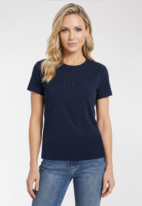 Camiseta Guess Logo Azul Escuro