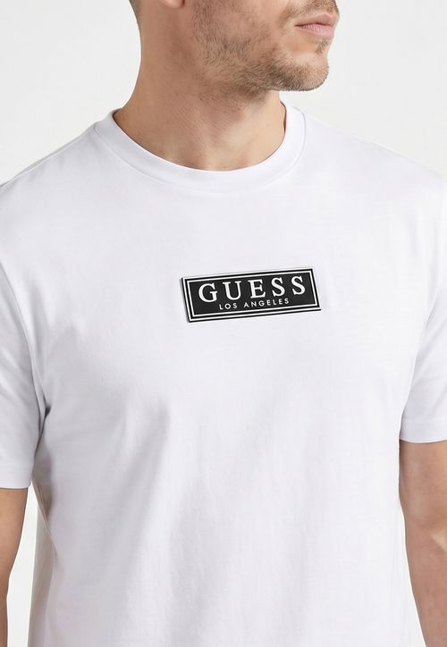 Camiseta Guess Patch Silicone Branco