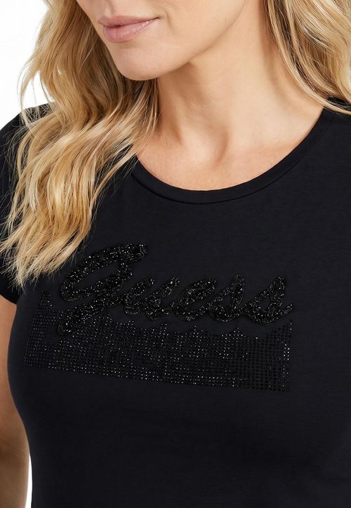 Blusa Viscose Guess Hotfix Relevo Preto