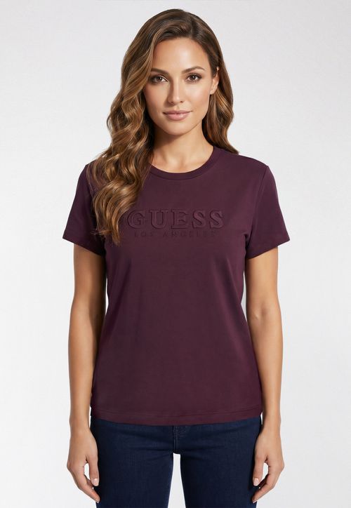 Camiseta Guess Logo Bordô