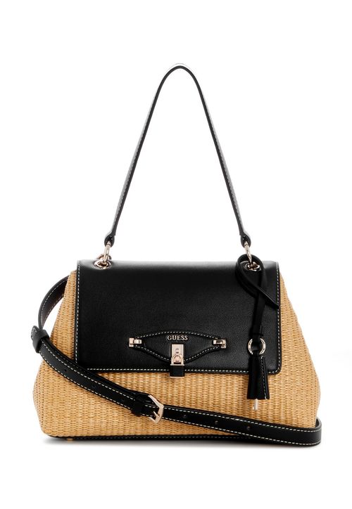 Bolsa Maggie Straw Shoulder Preto