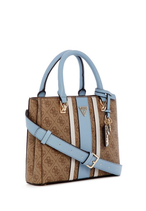 Bolsa Noelle II Satchel Pequena Multi Compartimentos Bege