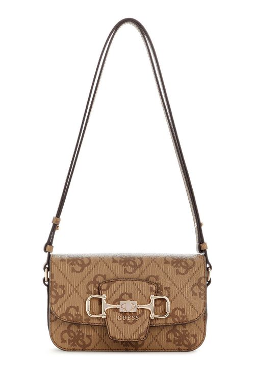 Bolsa Janie Logo Transversal Flap Bege