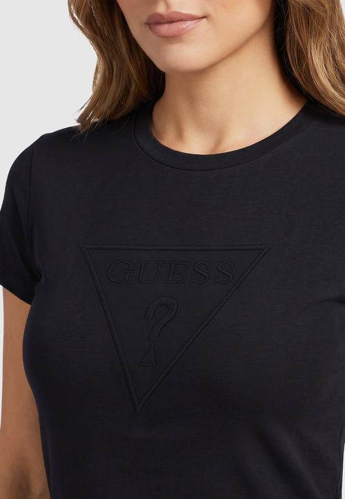 Camiseta Logo Bordado Preto