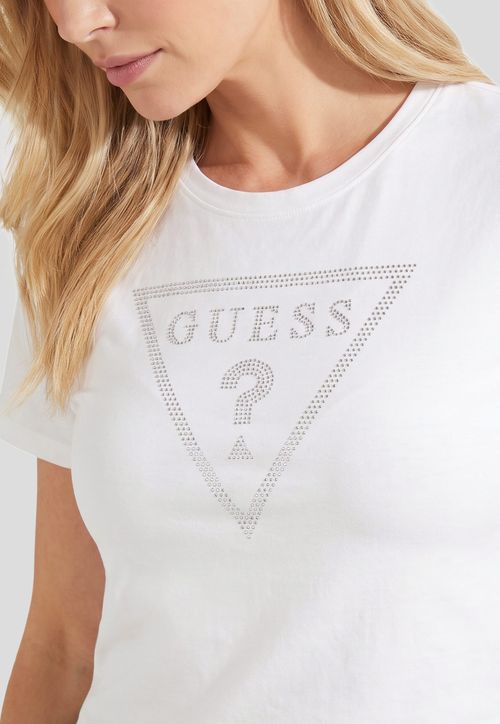 Blusa GUESS Logo HotFix Branco