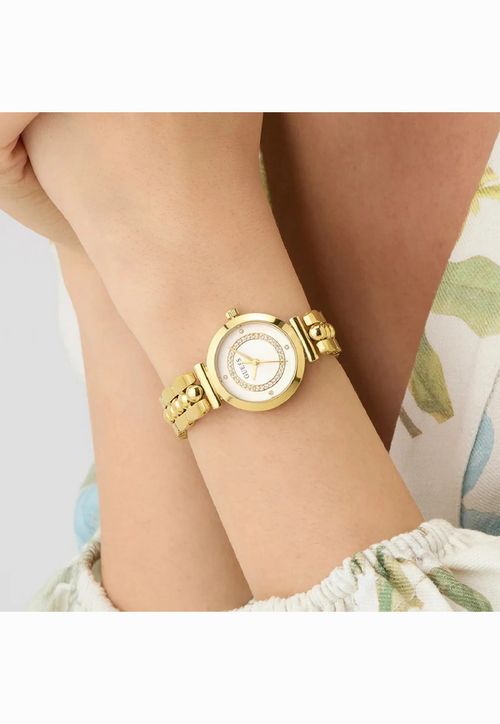 Relógio Guess Caixa E Pulseira Aço Dourado