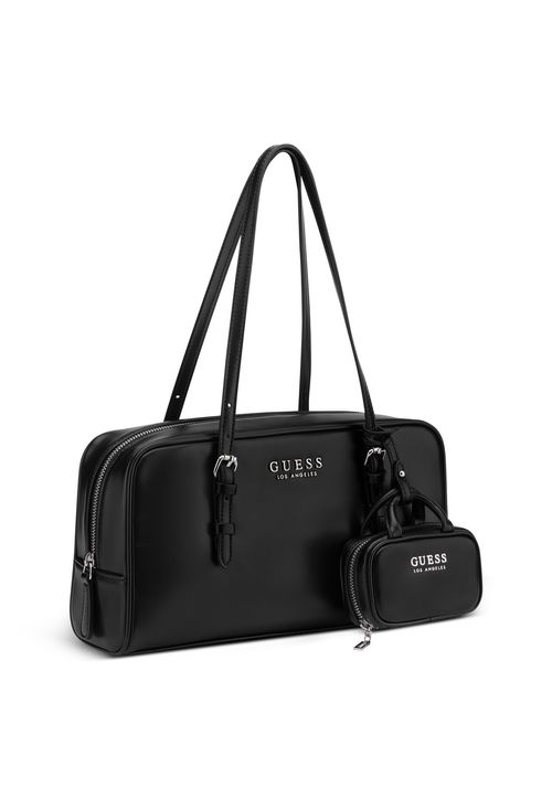 Bolsa Justina Shoulder Satchel Preto