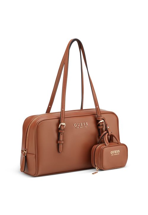 Bolsa Justina Shoulder Satchel Marrom