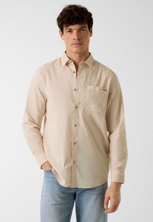 Camisa Manga Longa Voil Eco Bege